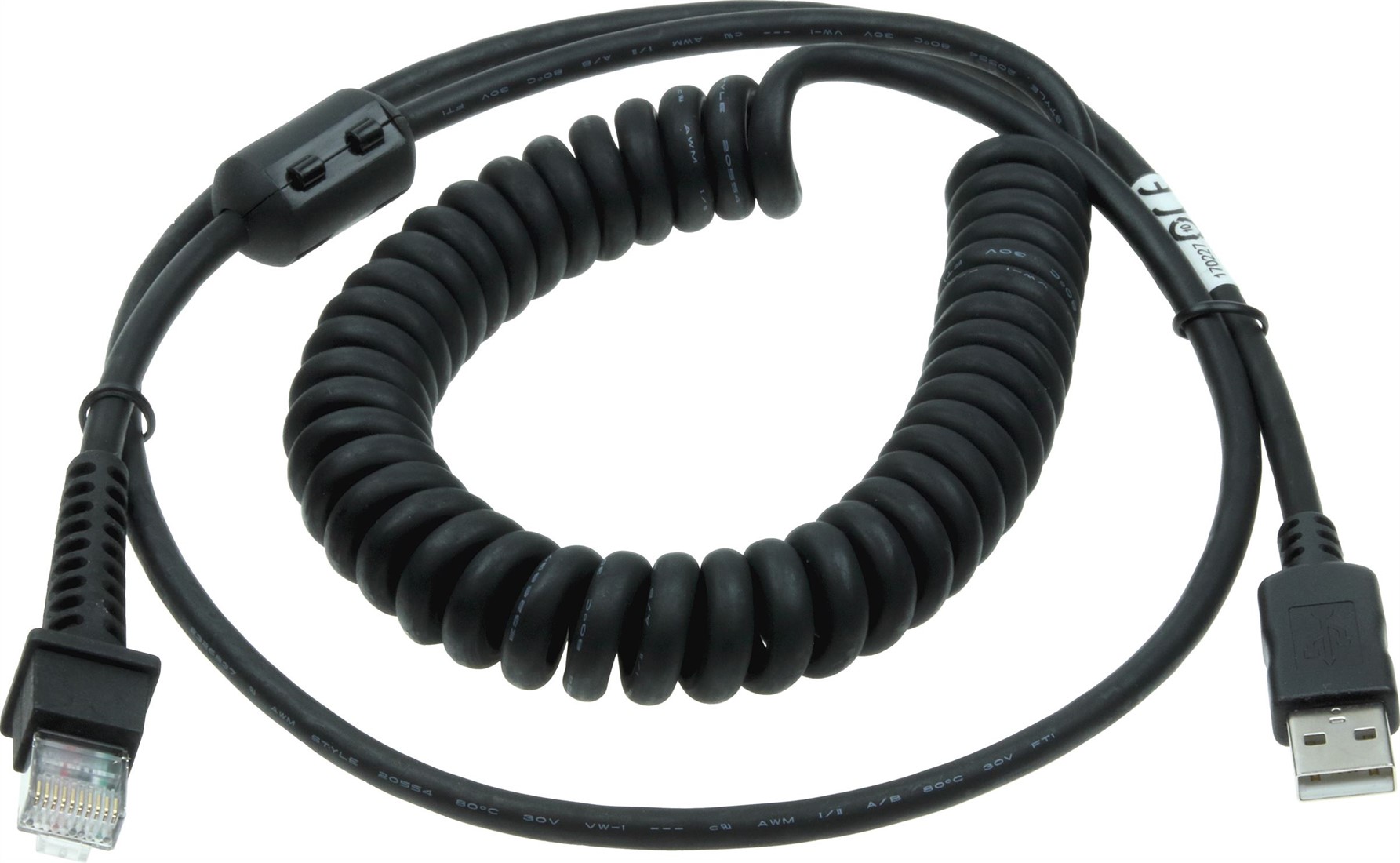 Voorzieningen Leninisme Verzwakken USB kabel gekruld 2,40m zwart voor Datalogic GD4500-GBT4500-GM4500 |  POSdata.nl